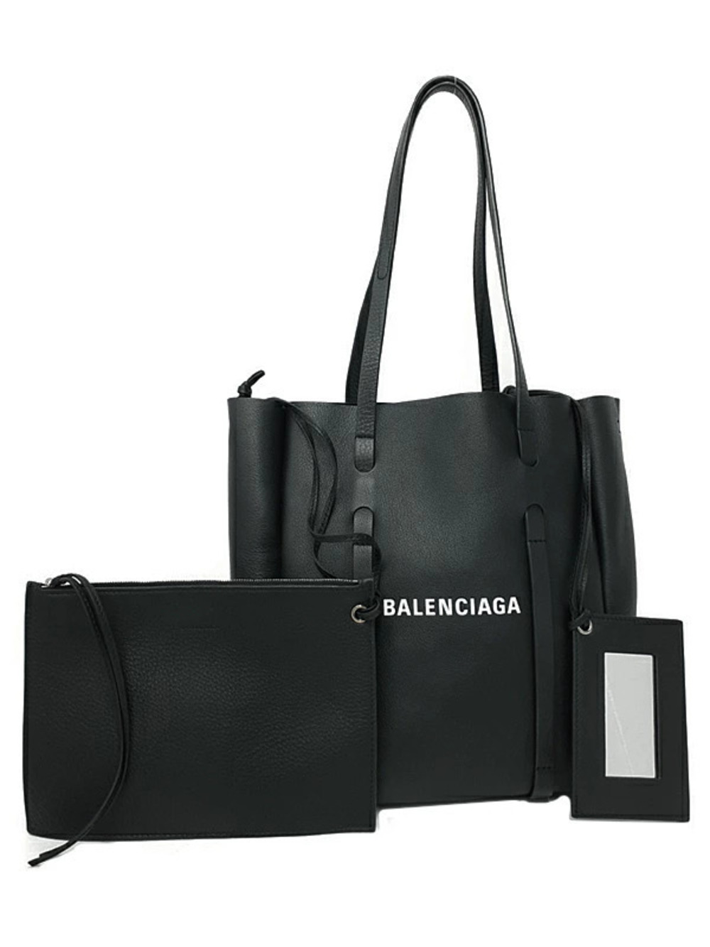 Balenciaga Everyday Everyday Tote black calfskin leather zip pouch